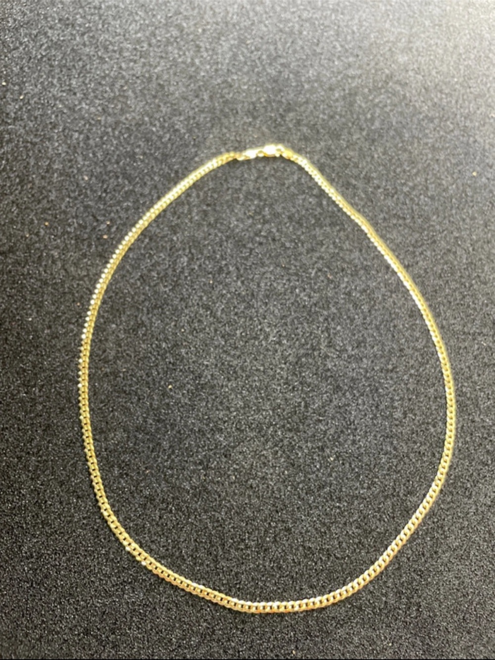 20” 3mm gold over sterling silver Cuban chain